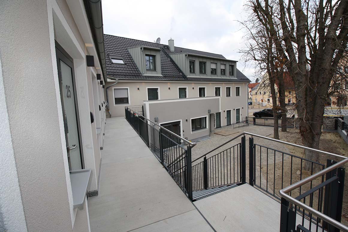 Der Hof der Friedenseiche aus der Luft